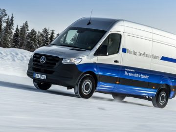 Wintererprobung Mercedes-Benz eSprinter in Schweden Winter trials Mercedes-Benz eSprinter in Sweden